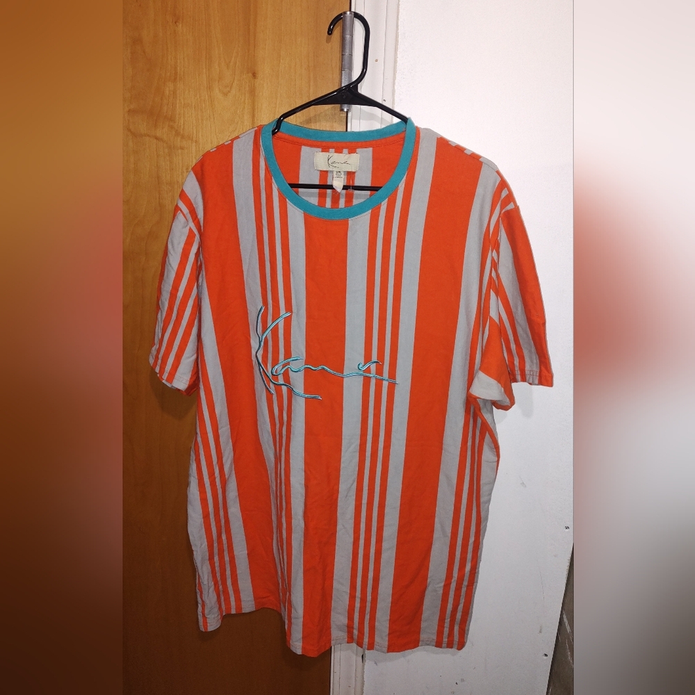 Karl Kani Limited Edition Stripped Crew neck Short Sleeve T-Shirt Size 2XL